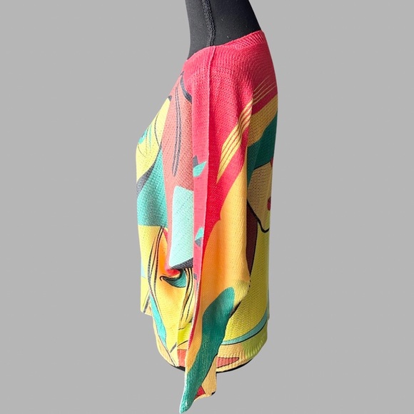 Made in Italy Pop Art Dolman Sleeve Boat Neck Sweater - Picture 2 of 12